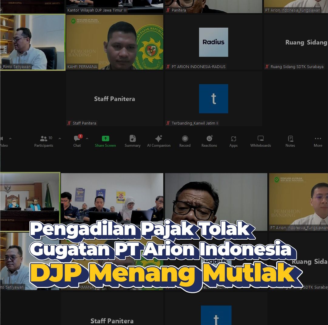 Pengadilan Pajak Tolak Gugatan PT Arion Indonesia, DJP Menang Mutlak