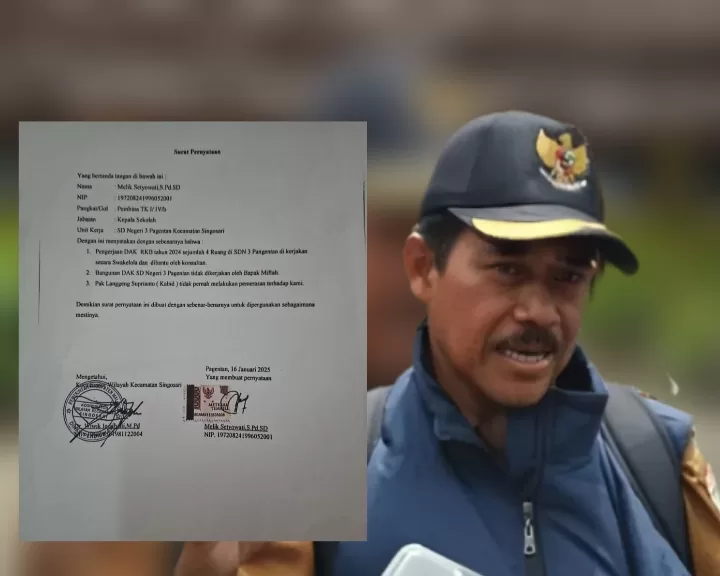 Kabid SD Kabupaten Malang Bantah Tuduhan Pungli, Tunjukkan Surat Pernyataan Kepala Sekolah